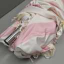 AMMSUN Beach Cabana with Fringe, 7' x 7' Boho Canopy, Stripes Pink