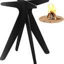 Mocomax Vertical Fire Pit Grate, Metal Portable Fire Place Log Grate, 9 Inch Firepit Top Section for Indoor, Outdoor Use, Low Smoke, High Heat