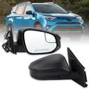 Right Passenger Side Mirror Compatible with Toyota RAV4 2016 2017 2018 Manual Folding Power Glass NonHeated 3P Replace TO1321345#879100R200