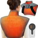 Comfytemp Weighted Heating Pad for Neck and Shoulders, Heating Pads for Back, Wearable Electric Heating Pads, Adjustable Heated Wrap with Auto-Off, Birthday Gifts for Women Men Mom & Mom Day Gifts