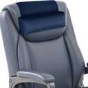 WdFour Velvet Neck & Head Pillow for Recliner Chair, Small Ergonomic Cervical Support Pillow for Home, Office and Travel, Non-Slip Cushion for Tension Relief & Shoulder Comfort (Navy Blue)