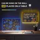 LED Note Board with 7 Colors, Includes Adapter, 13"x10" Led Drawing Board for Kids, Light Up Dry Erase Boards with 7 Markers, Soft Cloth, Hanging Chain, Holiday Trend Gift