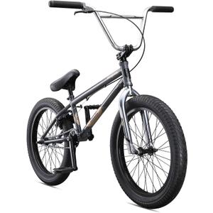 Mongoose Legion Kids Freestyle BMX Bike, Intermediate Rider, Boys and Girls Bikes, 20-Inch Wheels, Hi-Ten Steel Frame, Micro Drive 25x9T BMX Gearing (Grey)