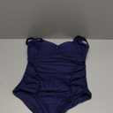 Daci Women Plus Size One Piece Swimsuits - Tummy Control Retro Ruched Bathing Suits Vintage Swimwear (Navy Blue) 
 18 Plus