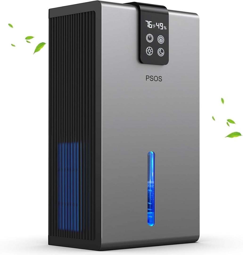 Dehumidifier, Dehumidifier for home, 120 OZ Water Tank (1000 sq.ft)Digital Display, Auto Shut Off, Sleep Modes, Gray