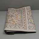 Collive Anti Fatigue Mat for Kitchen Floor, Spring Floral Kitchen Mats for Floor Set of 2, Beige Cushioned Waterproof Sink Rugs Non Slip Comfort Standing Rug for Office, Laundry, Desk (17.3"x47"+17.3"x29")