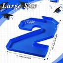 Tellingyou 4 Pcs 13.7" 2026 Charcuterie Numbers Fillable Graduation Disposable Mache Box Chocolate Candy Tray Grad Container Decoration(Blue,2026)