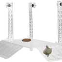 YXQ Hanging Turtle Basking Platform Multifunctional Acrylic Large Ramp Terrace Fence Type Aquarium Tank Decor Platform for Aquatic Reptile Feeding Resting