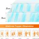 Sweetcrispy Mattress Topper California King, 3 Inch Thick Memory Foam Gel Infused Cooling Toppers Pad for Bed, Sleeper Sofa, RV, Camper, CertiPUR US Certified, Ventilated and Breathable