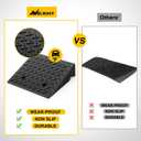 Nilight Rubber Curb Ramps, 7.5 Inches Rise Height Heavy Duty Rubber Threshold Ramp, Portable Driveway Ramps for Cars Wheelchairs Scooter Lawn Mower, 7000lbs Load Capacity, 2 Pack