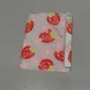 Lovmooful Compatible for iPad Air 6th 11-inch M2 (2024),iPad Air 5/4 (2022/2020 5th/4th Generation 10.9-Inch) Case with Pencil Holder Cute Flower Soft TPU Trifold Stand Protective-Light Strawberry