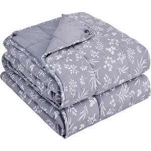 yescool Weighted Blanket for Adults (15 lbs, 60" x 80", Dove Grey) Cooling Heavy Blanket for Sleeping Perfect for 140-160 lbs, Queen Size Breathable Blanket with Premium Glass Bead, Machine Washable