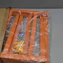 2-Pack Lumber Storage Rack, Wood Storage Racks Wall Mount, Heavy Duty Garage Wood Organizer With 4-Level System, Orange Utility Rack Organization Up 800 Lbs, Metal Lumber Shelf for Indoor and Outdoor