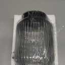 Battery Operated Lamp, Cordless Table Lamps Battery Powered Bedside Small Lamp with LED Bulb, Decorative Glass Lamp for Bedroom Living Room Home Decor-Light Grey