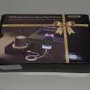 Mug Warmer Cordless 180 Min Battery Life - 10000mAh Portable Charger, Wireless Coffee Cup Warmer for Desk, 3 Temp Settings, Smart Candle Heat Plate for Home, Office, Travel, Camping & Gifts for Men