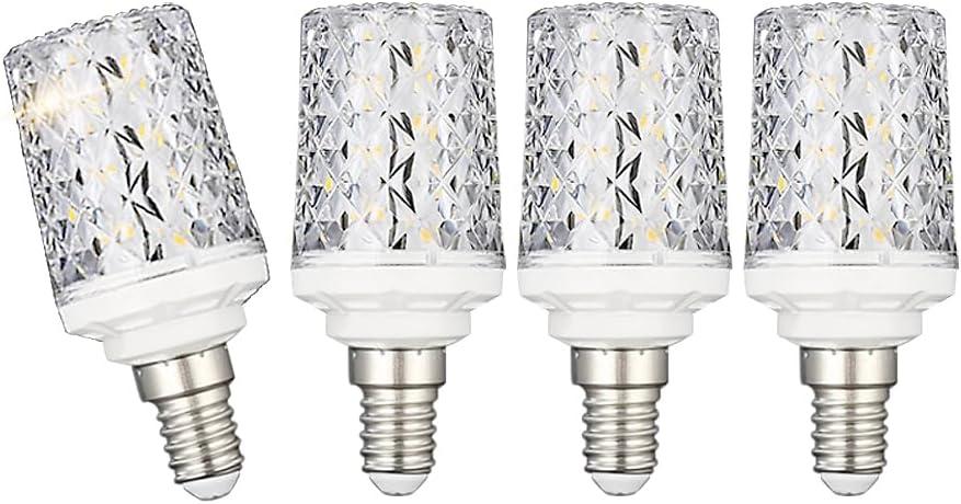 LED Bulbs,Modern Craft Crystal lamp,4000K Natural Light 18W LED Light Bulbs Equivalent 100W,360° Beam Angle,AC 85-265V, Small Edison Screw SES LED Corn Lamp, Not Dimmable(4 Pack)