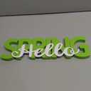 COCHIE Wooden Hello Spring Sign, Spring Decorations for Home, Office, Shelf, Mantel, Indoor, Wood Spring Decor, Spring Table Top Party Decoration (Hello Spring)