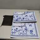 Large Blue Printed Mahjong Mat (31.5”x31.5”) with Black Carrying Bag, Anti-Slip, Noise-Reducing, Mahjong Table Mat for Mah jongg, Poker, Board Games, Dominoes, and Card