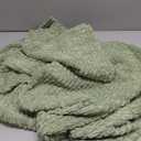 Kevin Textile 2 Packs Spring Sage Green Euro Farmhouse Decorative Throw Pillow Covers 26x26 Inch for Living Room Couch Bed Sofa Rustic Boho Home Decor Soft Striped Corduroy Square Cushion Case