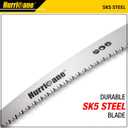 HURRICANE Folding Saw/10 Inch Pruning Implement/Wood-Cutting Gear/Camping Tree Cutter with SK5 Curved Blade/Triple-cut Razor Teeth/Outdoor Portable Cutter for Tree Trimming Gardening Hiking