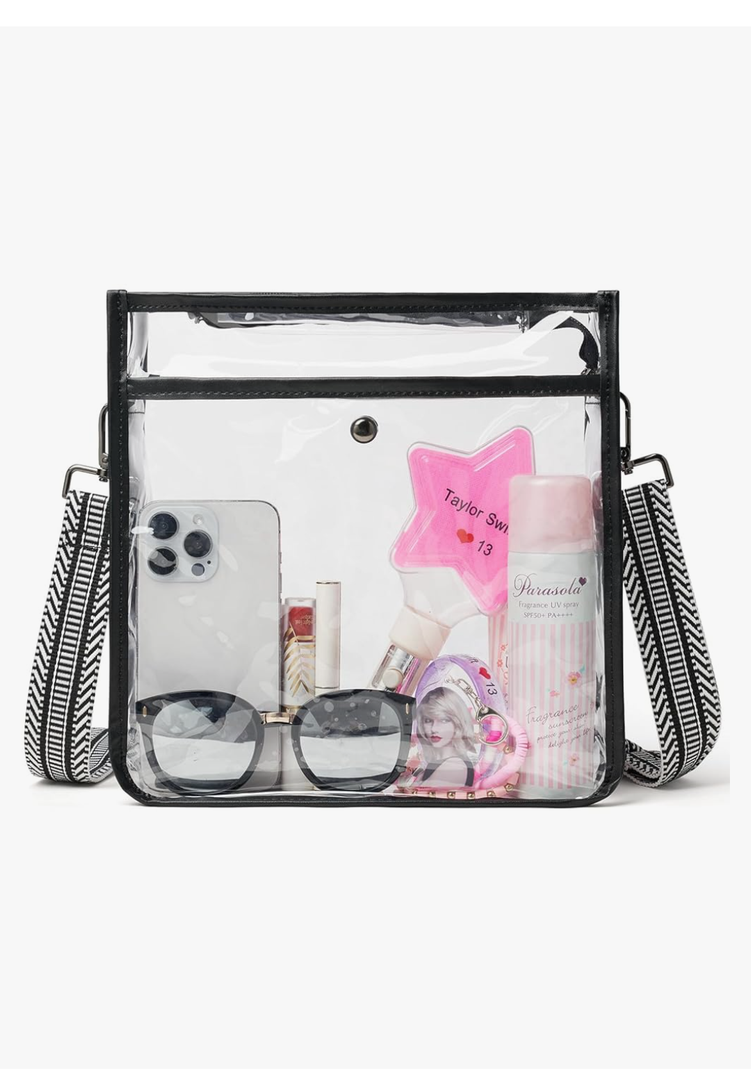 Bluome Clear Bag for Stadium Events 12 x6 x12, Clear Crossbody Purses for Women Concerts Stadium Approved Work Beach