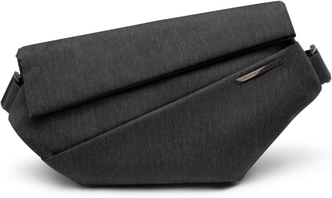 NIID Sling Bag,Crossbody Bag Men,Expandable Sling Bag for Switch 2,Waterproof Shoulder Bag,Anti Theft Sling,Minimalist Chest Shoulder Backpack,Messenger Bags for Travel Work (Meteorite Black)