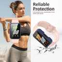 2 x IEOVIEE Screen Protector for Samsung Galaxy Fit 3, 3-Pack Full Around Hard PC Tempered Glass Case with Sensitive Touch Film Protective Case (Black+Clear+Navy Blue)