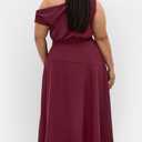City Chic Women's Plus Size Dress - Kate Off Shoulder Midi (Red, L)