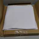 sancua 2 Pack White Tablecloth 60 x 102 Inch, Rectangle 6 Feet Table Cloth - Stain and Wrinkle Resistant Washable Polyester Table Cover for Dining Tables, Buffet Parties and Camping