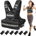 Weighted Vest for Men and Women, 4-10lb/9-18lb Vest with 6 Ironsand Weights for Home Workouts, Adjustable Body Weight Vest Exercise Set for Strength Training, running, walking, Cardio (Black)