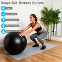 5 Pcs 26 Inch Anti-Burst Yoga Exercise Ball, Anti-Slip Heavy Duty Gym Ball for Fitness, Core, Balance, Prenatal Workout, Office Chair with Quick Pump
