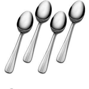 2 x Gourmet Basics by Mikasa 5170403 Legacy Stainless Steel Dinner Spoon, Set of 4