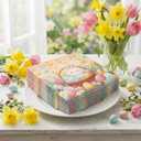 3 x ibohr 50Pcs Easter Paper Napkins, Cute Bunny & Eggs Disposable Decorative Cocktail Napkins for Elegant Easter Party Supplies, Spring Table Decorations