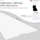 White Carpet Runner for Party,140GSM 2.6FTx30FT Carpet Party Decorations,White Runway Rug for Prom Felt Non-Woven Fabric,Runner for Wedding Ceremony