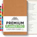 PRODUCTIVITY STORE Pro - Undated, 2026 Planner, 5.8” x 8.3” - The #1 Productivity Planner to Achieve Your 2026 Goals - Planner 2026-2027 - Brown - A5
