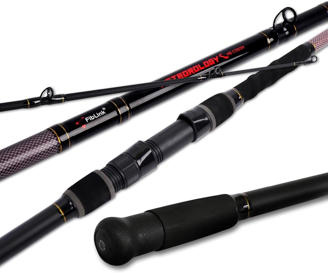 Fiblink Surf Fishing Rod 2 Piece/3 Piece/4 Piece Portable Travel Casting Rod Saltwater Surf Rod (9'/10'/12'/13'), Large