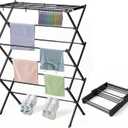 Clothes Drying Rack Household Indoor, Foldable Drying Rack Clothing for Laundry - 40" x 28.8" x 14.2", Space Saving Indoor&Outdoor, Black-1pack