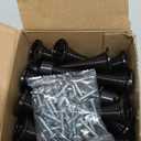 HOMOTEK 36 Pack Black Spring Door Stops, 3-1/ 8" Heavy Duty Door Stop - Flexible Spring Door Stopper with Low Mounted Black Rubber Bumper Tips