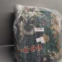 Area Rugs for Living Room 0.24inch Low Pile Faux Wool Bedroom Rug TPR Anti-Slip Backing Carpet Vintage Soft Rugs for Dining Room décor Machine Washable (Green Rust, 8 * 10)