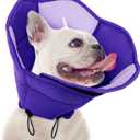 Dog Cone - Soft Cone for Dogs to Stop Licking, Pet E-Collar Alternative After Surgery, Adjustable Pet Recovery Collar for Wound Healing, Purple Medium
