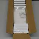 White Floating Shelves for Wall - Set of 6 Wall Shelves Set for Bedroom & Living Room - Modern Display Wood Shelves for Kitchen, Bathroom, Office & Home Decor