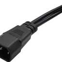 2ft C14 to C13+NEMA 5-15R Y Splitter Extension Power Cable Plug Cord