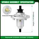 48'' Deck Blade Spindle Belt Idler Kit for John Deere 155C LA130, Spindle GY20454, GY20867, GY20962, Blade GX21784 GY20852, AM141035, 1/2"x141" Belt GX20571 GX21833, 2 Idler GY20067,1 Idler GY20110