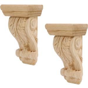 Antrader Corbels for Shelves, Wood Decorative Corbels for Shelves Countertops Set of 2