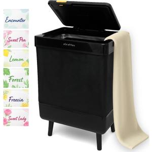 Towel Warmer for Bathroom, Foldable Towel Warmer Bucket, Blanket Warmer, Extra-Large 35L Fast Heating, Heating & Drying Modes & Timer, ETL Certification, 6 Free Fragrance Discs, Black