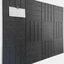 Felt Bulletin Board Tiles | Modern Cork Board Alternative | Large Cork Boards for Walls | Aesthetic Felt Wall Panels for Office & Home Decor | Pinboard & Photo Board (12-Pack) | Gray Black