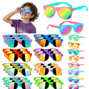 24Pack Kids Sunglasses Bulk Party Favors for Kids 4-8 Neon Toddler Sunglasses Goodie Bag Stuffer Summer UV400 Protection Classroom Prizes Outdoor Pool Birthday Party Supplier End Of Year Student Gifts