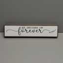 Romantic Decorations, Farmhouse Wooden Table Sign, Love Quote Signs for Home Bedroom Living Room Decor, Engagement Wedding Party Decoration, We Decide On Forever Signs, Family Wood Sign