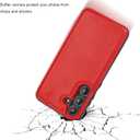 ONETOP Compatible with Samsung Galaxy S24 Wallet Case with Card Holder, PU Leather Kickstand Card Slots Case, Double Magnetic Clasp and Durable Shockproof Cover 5G 6.2 Inch(Red)