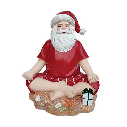 Fianmy Merry Santa Figurine Decor Holiday Decorations Cute Glowing Meditate Santa Christmas Figurines Gifts Fianmy Merry Santa Figurine Decor Holiday Decorations Cute Glowing Meditate Santa Christmas Figurines Gifts